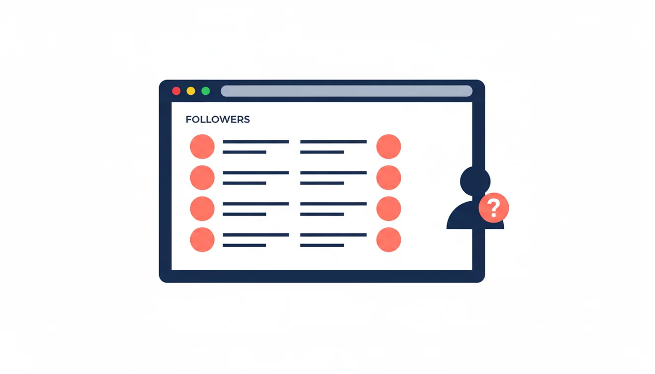 Instagram follower viewer showing a public profile's follower list sorted by recent
