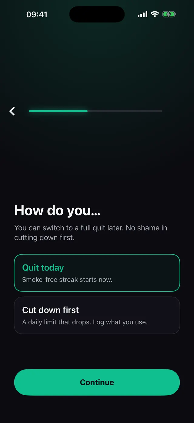 Quit today or cut down first